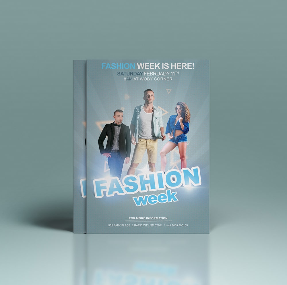 Fashion Week Flyer Template PSD