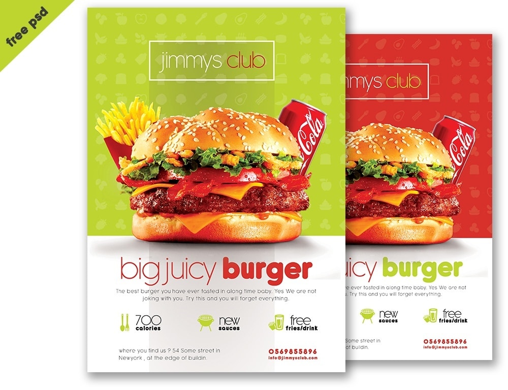 Free Burger Flyer Template PSD