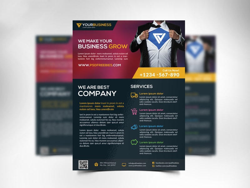Free Corporate Business Flyer Template PSD