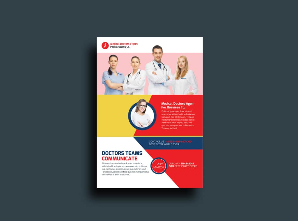 Free Health and Medical Doctors Flyer PSD