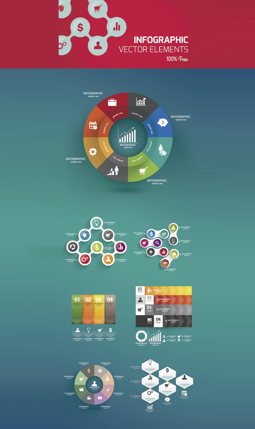 Free Infographic Design Vector Template