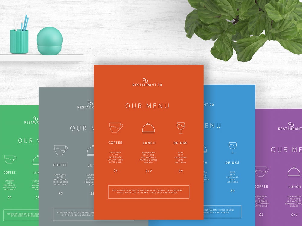 Free Menu Flyer Template PSD