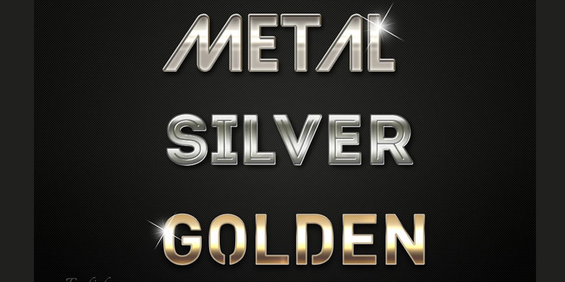 Free Metallic Photoshop Layer Styles