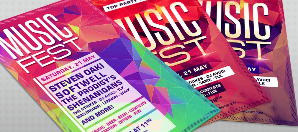 Free Music Festival Party Flyer Template PSD