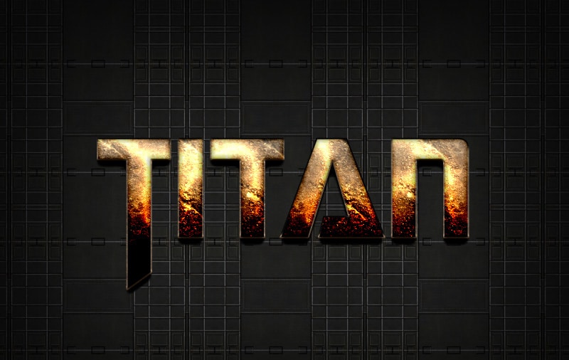 Free SCI - FI Photoshop Text Effect Titan
