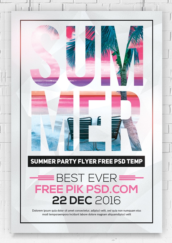Free Summer Flyer Template PSD