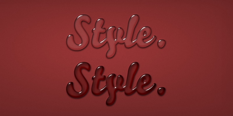 Gel Text Layer Styles