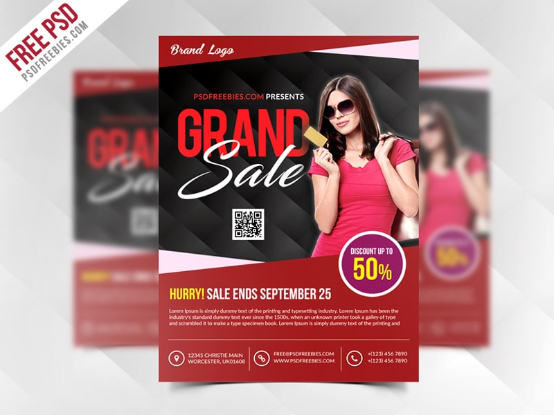 Grand Sale Flyer Template PSD