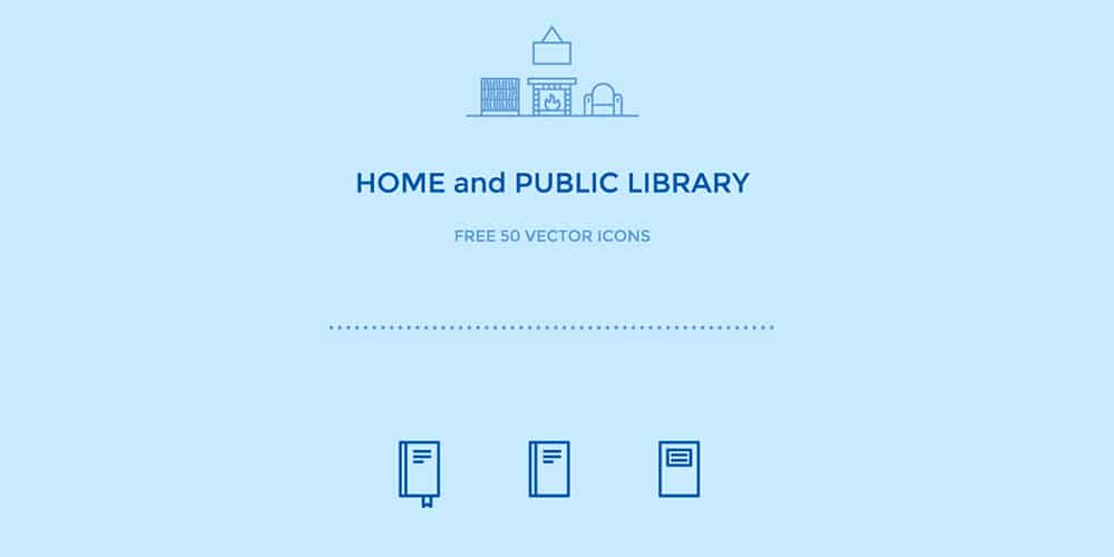 Home and Library Free Icons