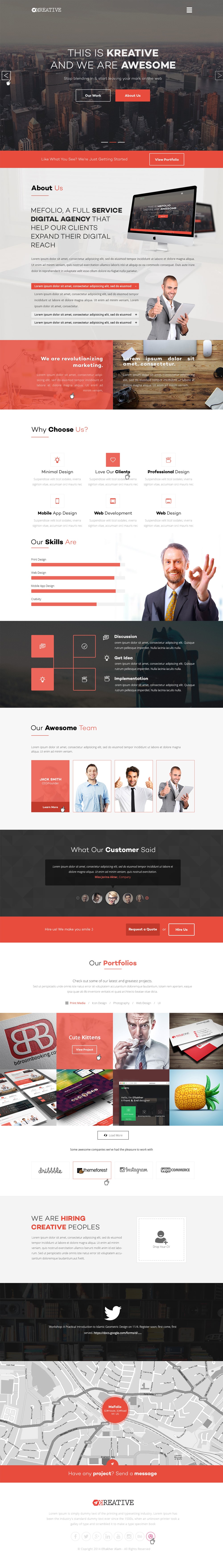 KreFolio-Startup Agency Landing Page Template