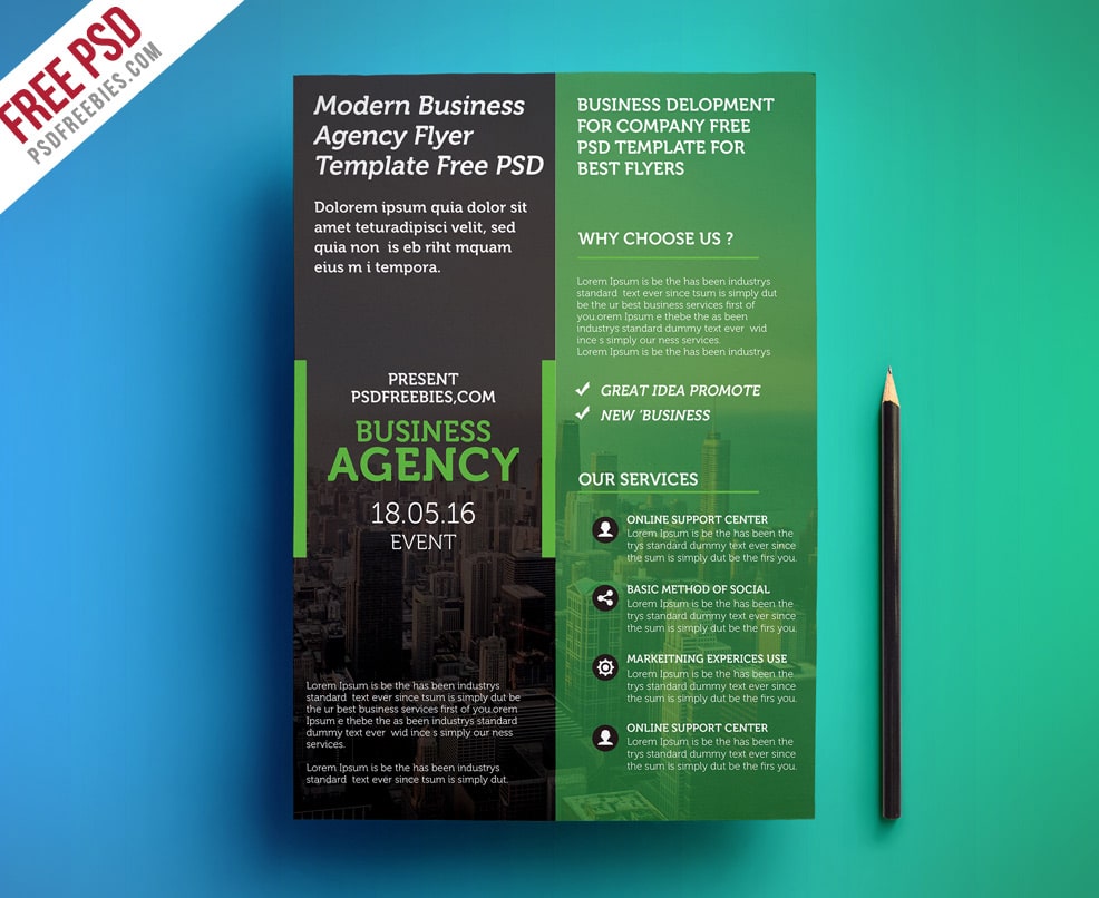 Modern Business Agency Flyer Template PSD