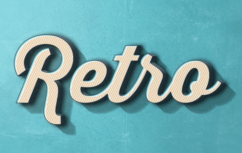 Retro Text Effect