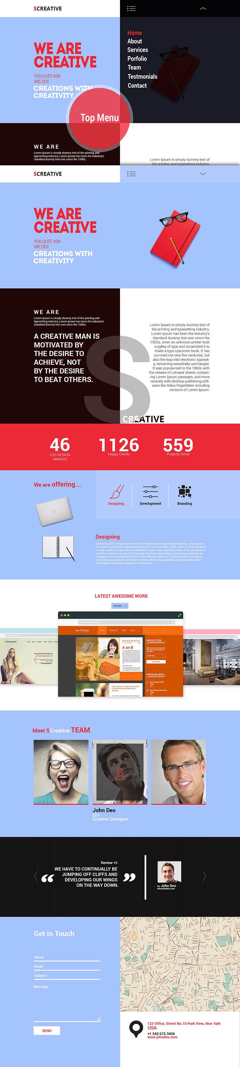 SCreative – Modern Creative Template PSD