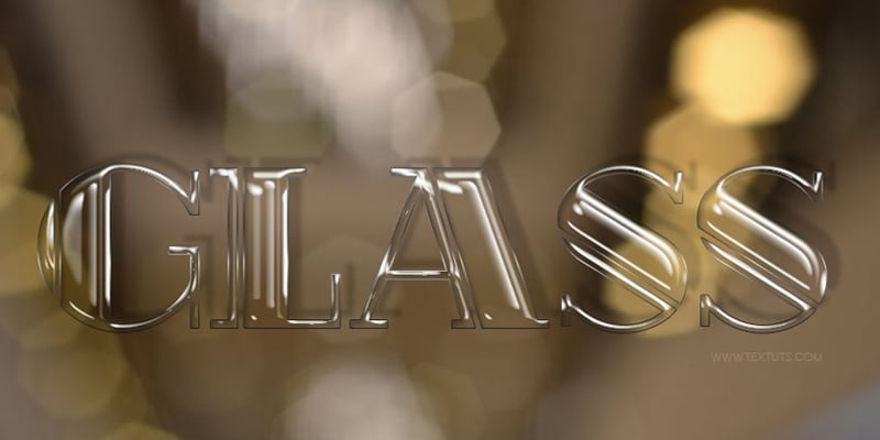 Shiny Glass Text Effect