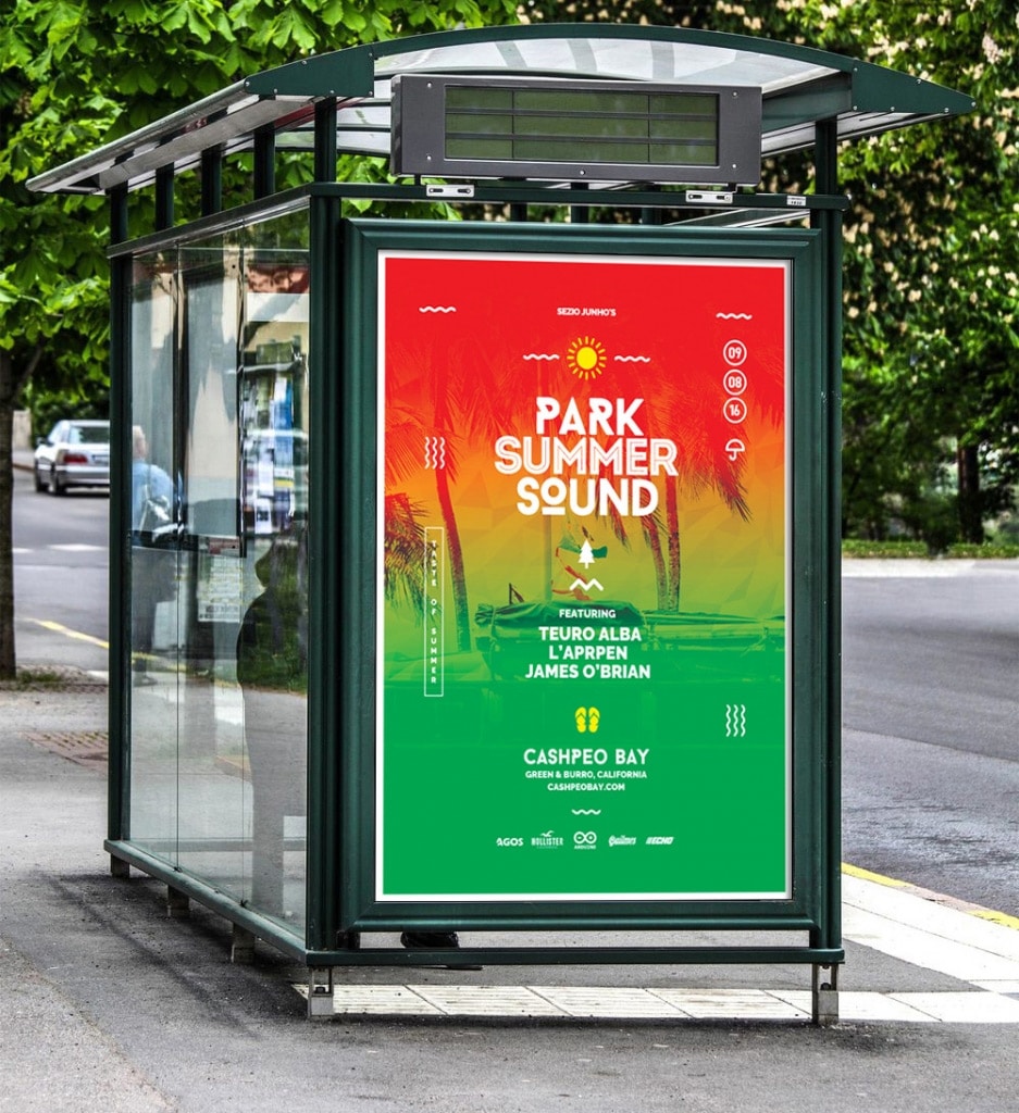 Summer Sound Poster Template PSD
