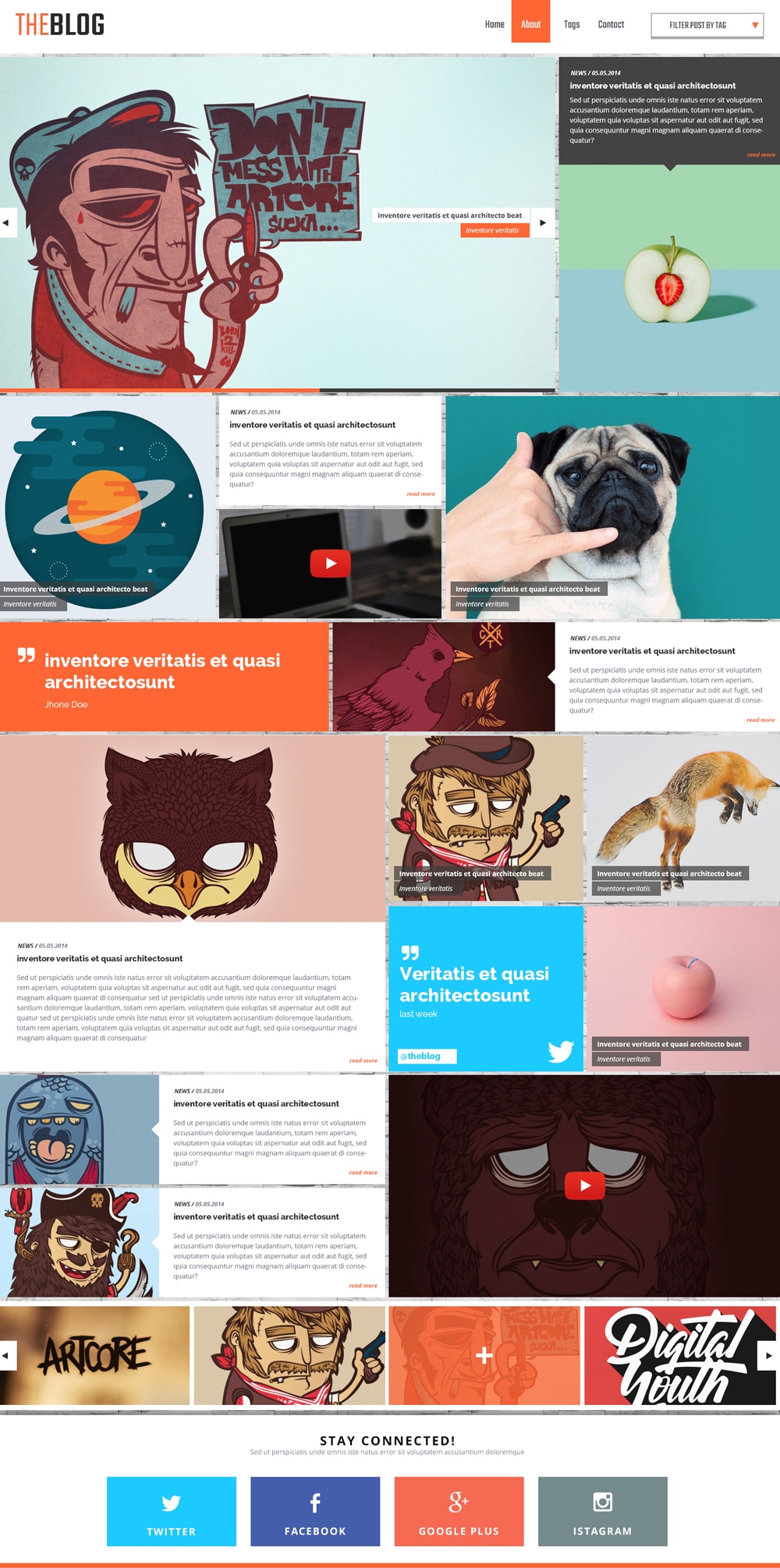 TheBlog Website PSD