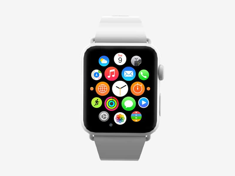 apple watch mockup front psd