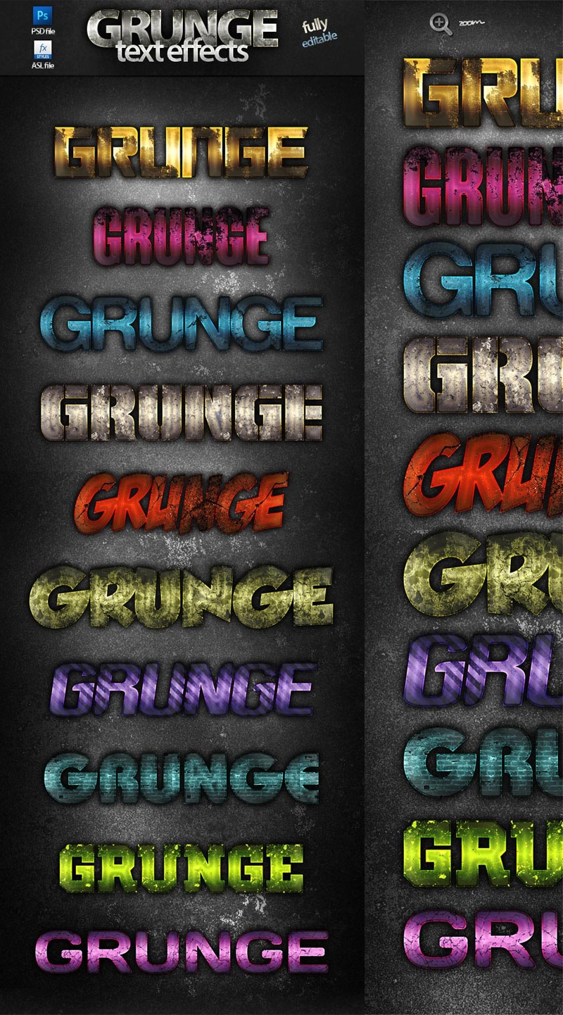 photoshop grunge text effects
