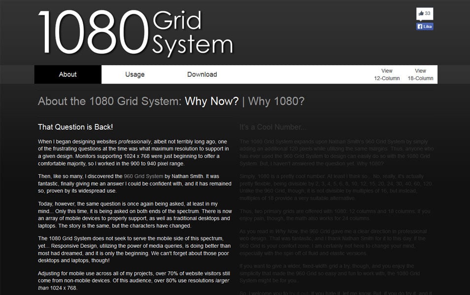 1080 Grid System