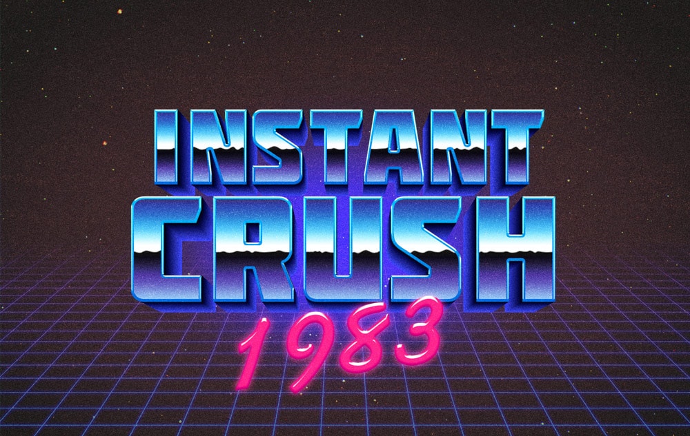 80s Retro Typography Effect