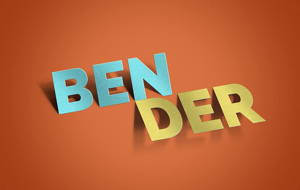 Bender Text Effect PSD