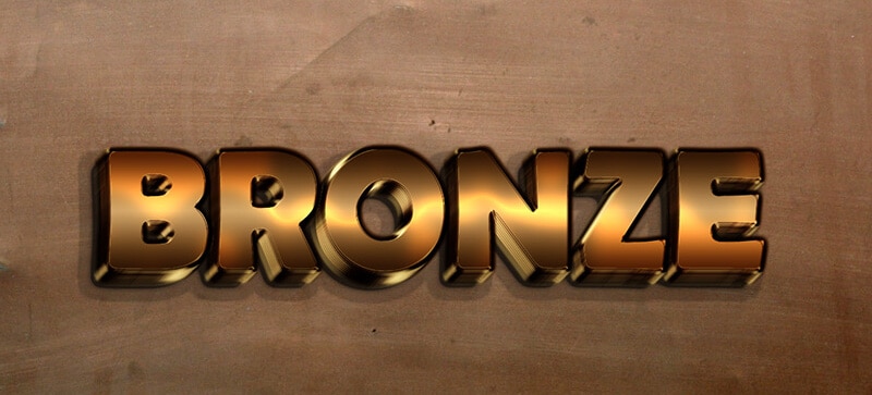 Bronze Text Style PSD