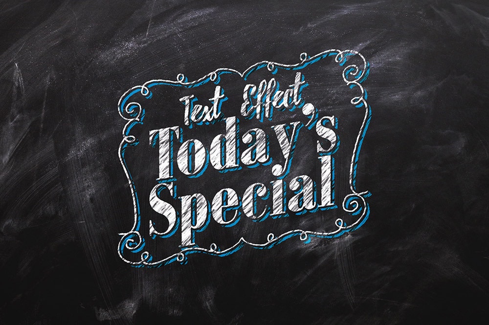 Chalkboard Text Effect PSD