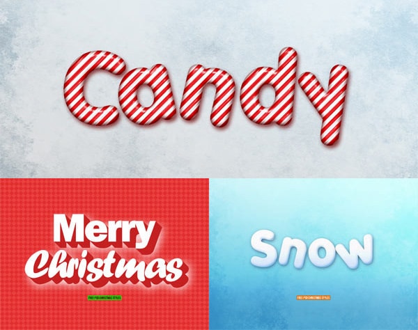Christmas Text Styles Free PSD