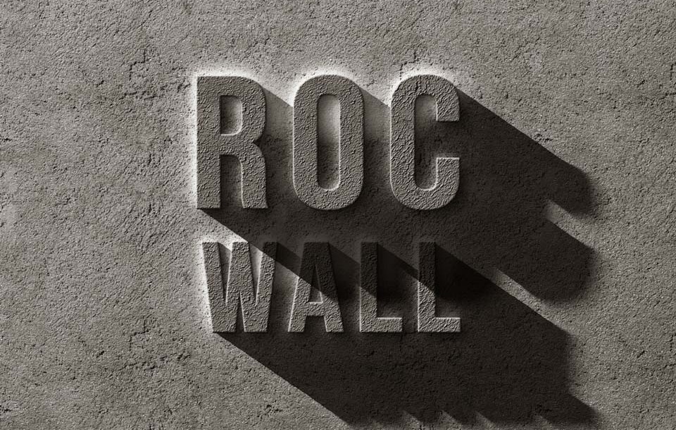 Concrete Rock Text Effect PSD
