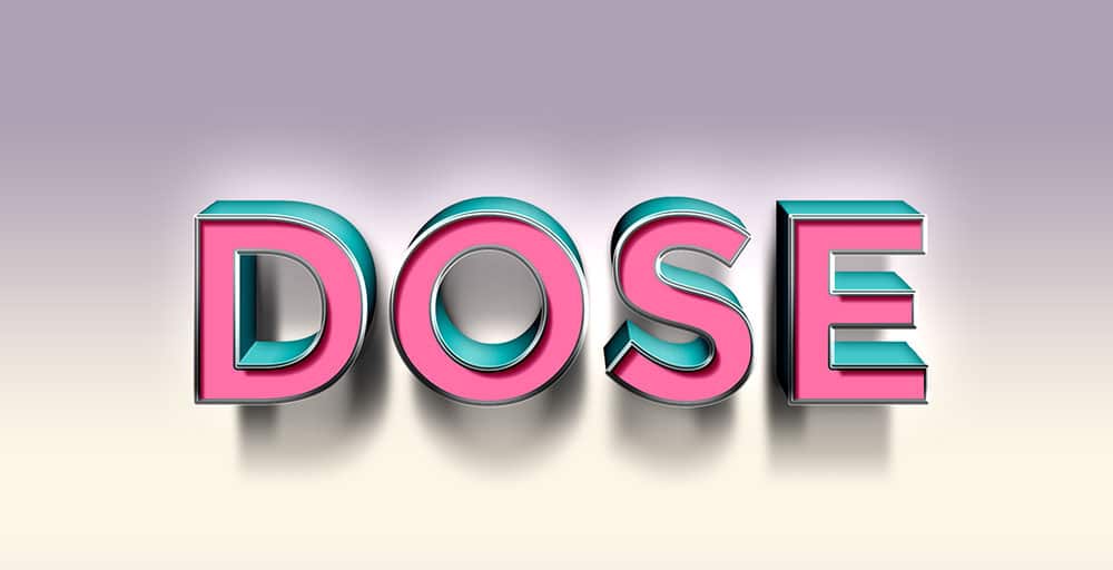 Dose Text Effect PSD