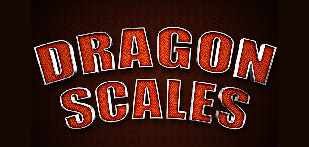 Dragon Scales Text Style PSD