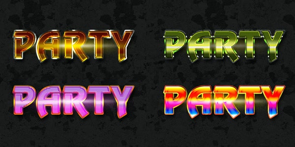 Free Photoshop Party Text Style PSD