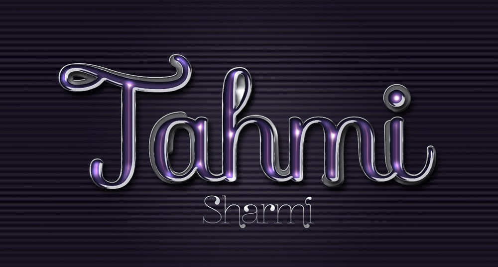Free Violet Glossy Photoshop Text Effect PSD