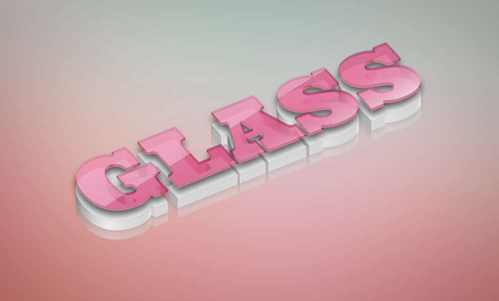 Glass Text Style PSD