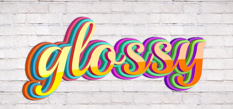 Glossy Text Style PSD