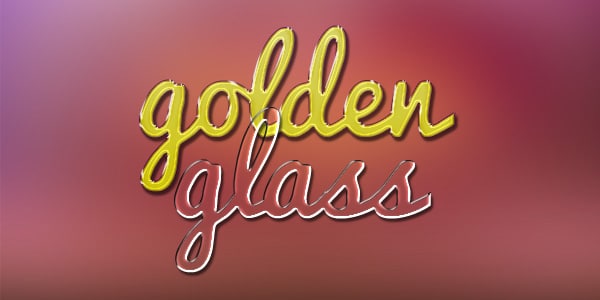 Gold And Glass Text Effects PSD