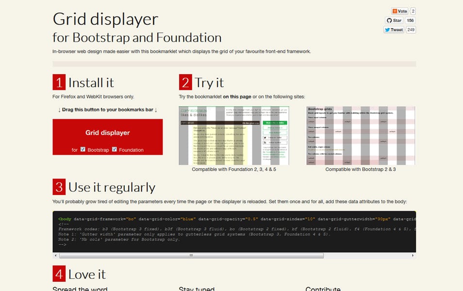 Grid displayer