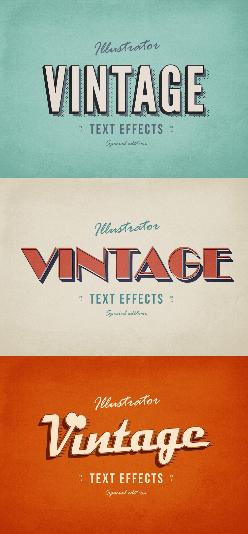 Illustrator Vintage Text Effects