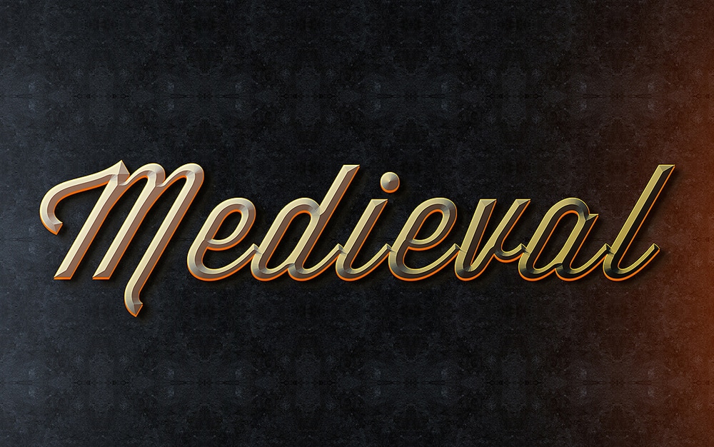 Medieval Text Style PSD