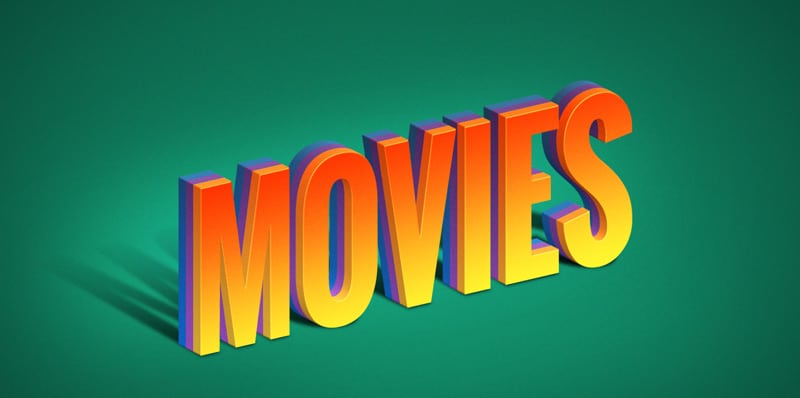 Movies Text Effect PSD