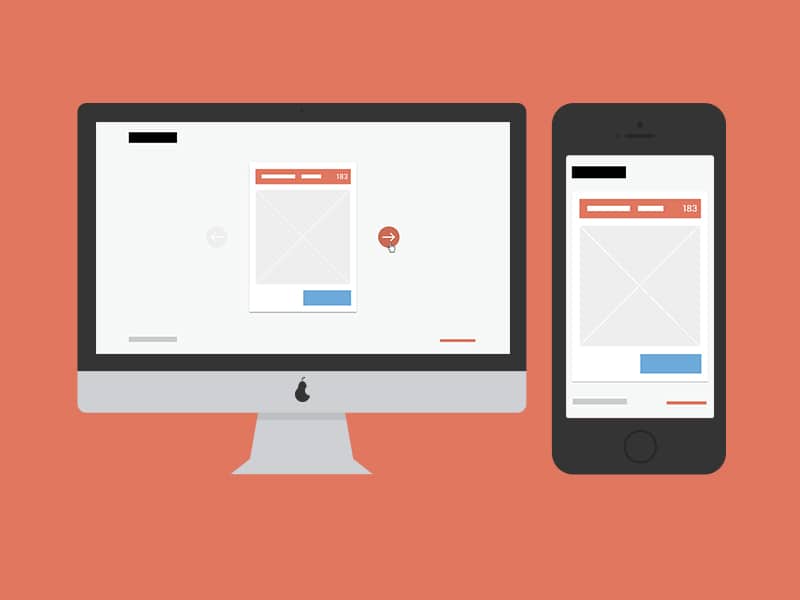 New project wireframe With PSD