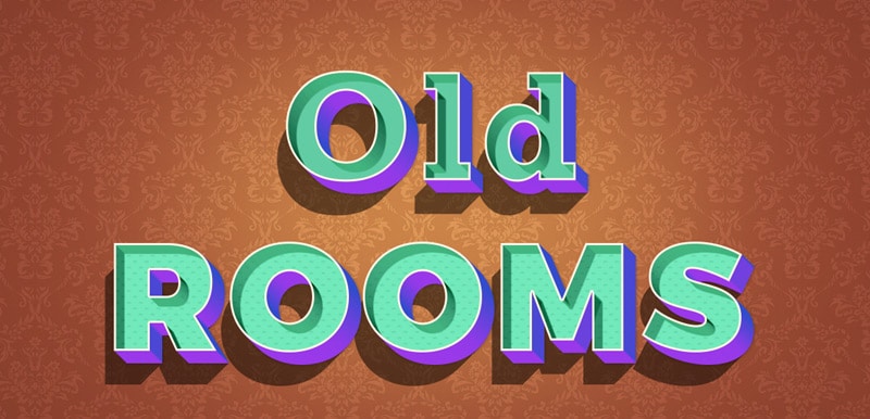 Old Rooms Text Effect PSD