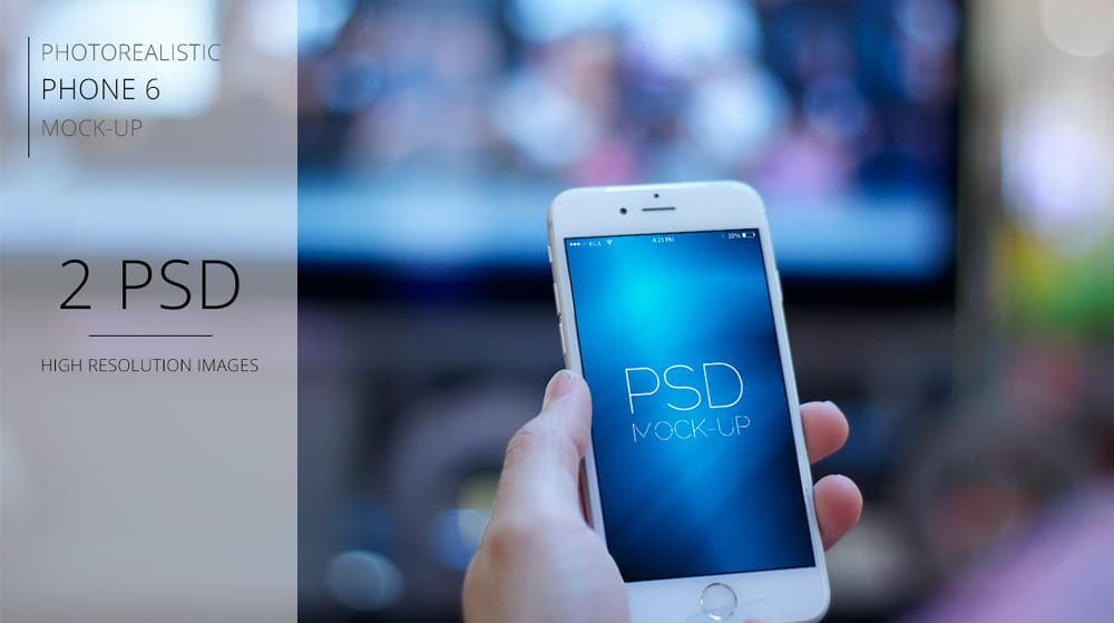 Photorealistic Iphone 6 Mockup PSD