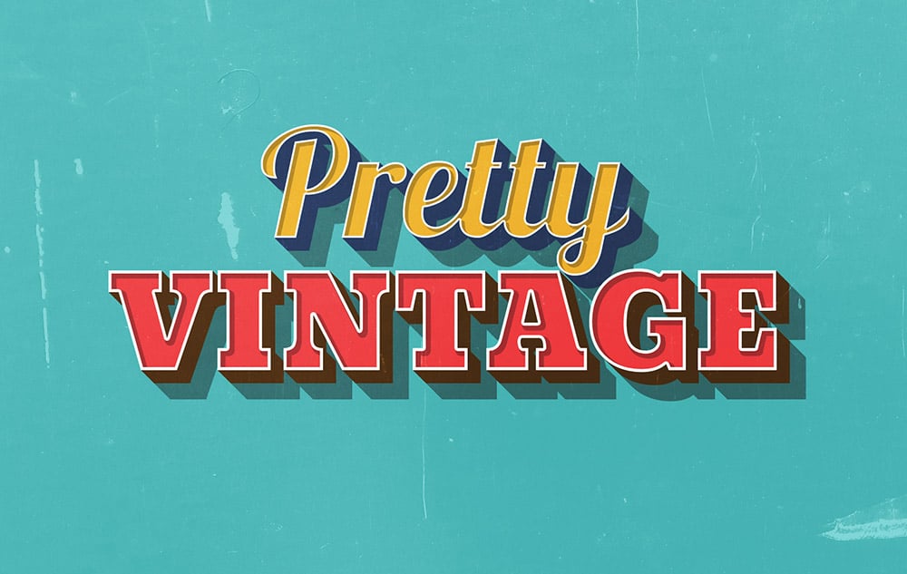 Pretty Vintage Text Effect PSD