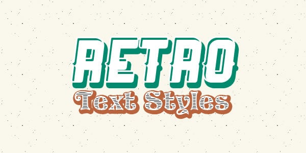 Retro Text Styles PSD