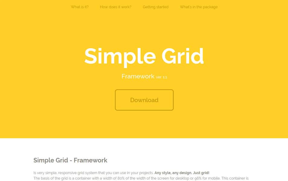 Simple Grid Framework