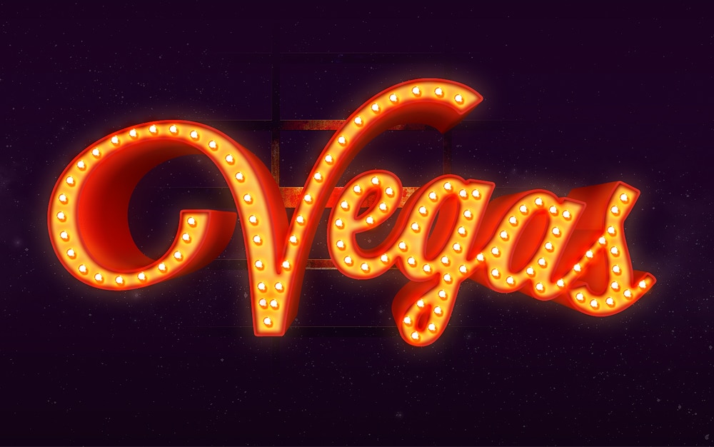 Vegas Text Effect PSD