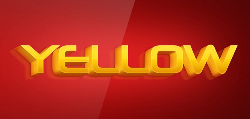 Yellow Text Style PSD