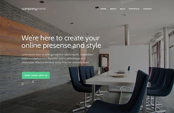 Free Business Website Template PSD