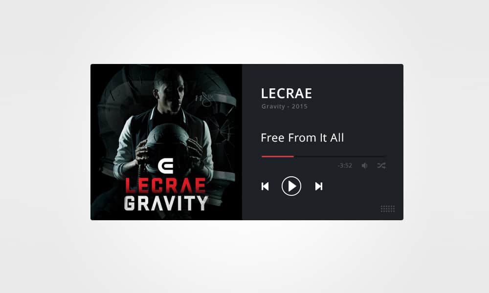 Free Music Player Widget PSD